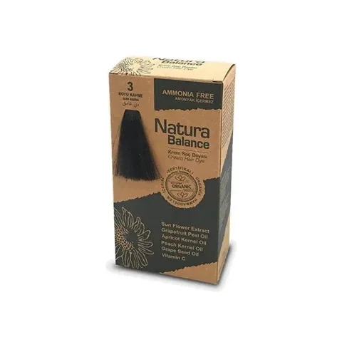 Natura Balance Cream Hair Dye Dark Brown 3 1 pcs