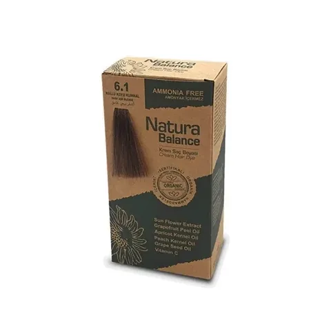 Крем-краска для волос Natura Balance Пепельный Темный Блондин 6.1 1 шт
