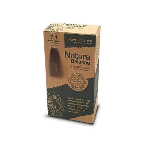 Крем-краска для волос Natura Balance Пепельный блондин 7.1 1 шт