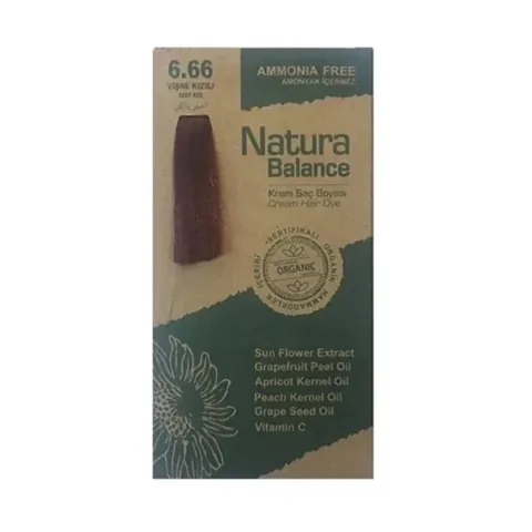 Natura Balance Cream Hair Dye Cherry Red 6.66 1 pcs