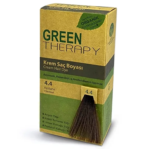 Green Therapy Hair Dye Cream 4.4 chestnut