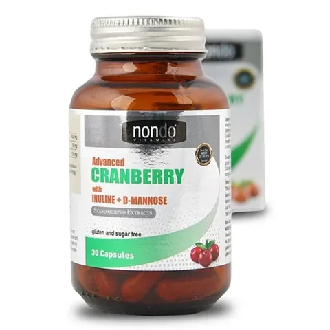 Nondo Advanced Cranberry + Inulin & D-Mannose 30 Kapseln