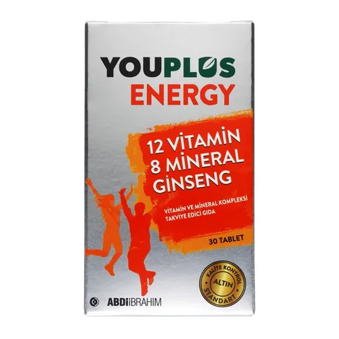 Youplus Energy Vitamin and Mineral Complex 30 Tablets
