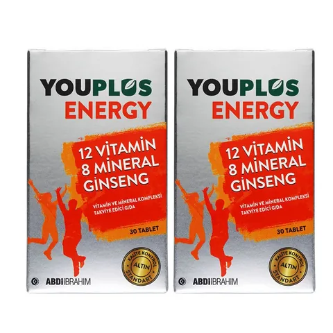 Abdi İbrahim Youplus Energy Vitamin And Mineral Complex 2 x 30 tablets - 2.50% Discount