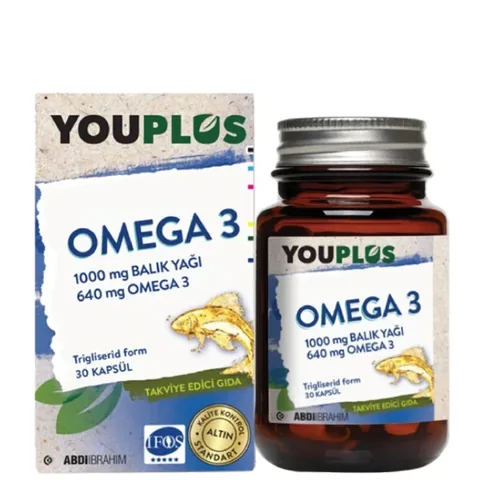 YouPlus Daily 1000mg Omega-3 Kapseln für Herz- und Gehirngesundheit