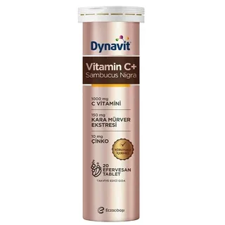 Eczacıbaşı Dynavit Vitamin C + Sambucus Nigra 20 effervescent Tablets