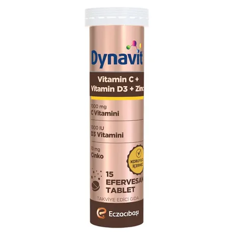 Dynavit Brausetabletten Vitamin C, D3 & Zink - 15 Stück