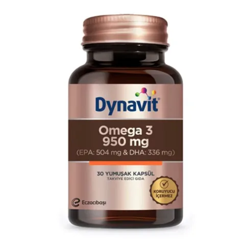 Dynavit Omega 3 950 mg - Herz- und Gehirnunterstützung Weichkapseln