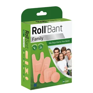 Rollbant Family Size Assorted Wound Bandage 14 pcs
