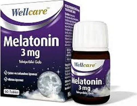 Wellcare Melatonin 3mg Schlafhilfe - 60 Tabletten für Entspannung