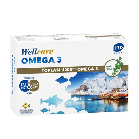 Омега-3 рыбий жир 30 капсул от Wellcare