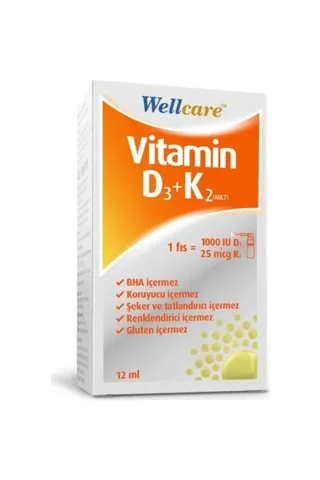 Веллкер Витамин D3 K2 12 мл от Wellcare