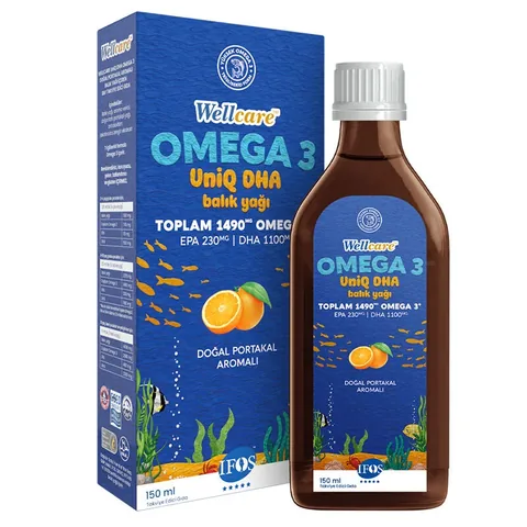 Wellcare Omega 3 orange Flavored Fish Oil 150 ml