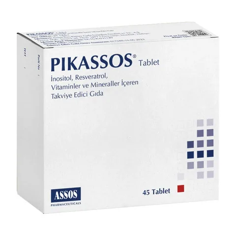 Assos İlaç Pikassos Inositol And Resveratrol 45 tablets