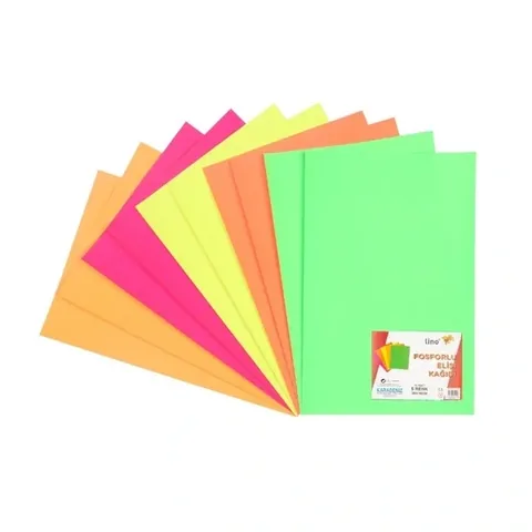 Lino 10er-Pack geprägt fluoreszierendes Bastelpapier