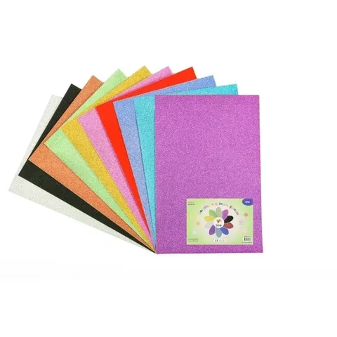 Lino Glitzer Klebe Bastelpapier 10er-Pack