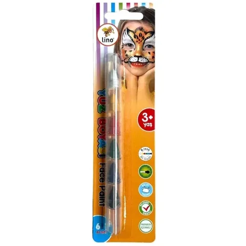 Lino 6-in-1 waschbarer Gesichtsfarbenstift - Einfach zu reinigen, dermatologisch getestet