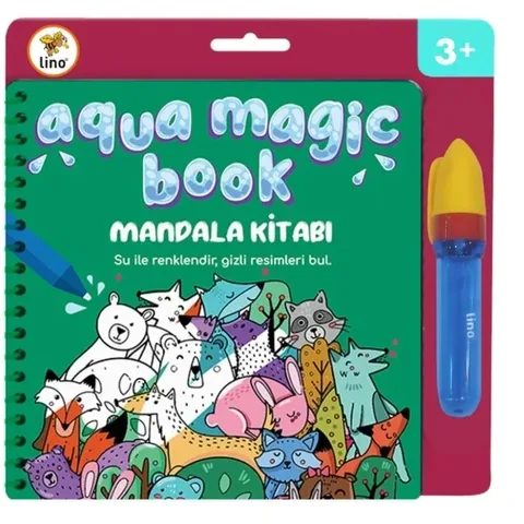 Lino Aqua Magic Mandala Malbuch & Wasserstift Set