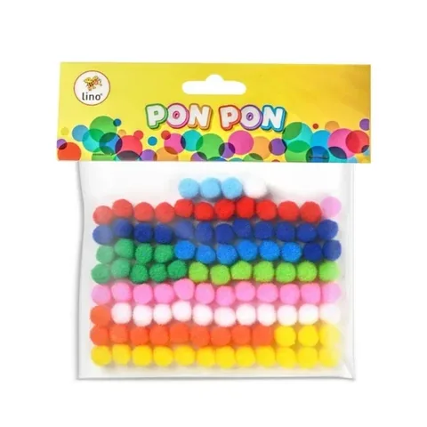 Lino 10mm Pom Poms - 100 Stück für Bastelprojekte & DIY