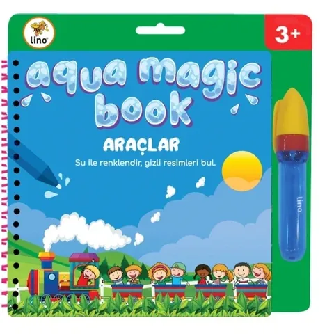 Lino Aqua Magic Malbuch – Wiederverwendbar, Wasserstift enthalten