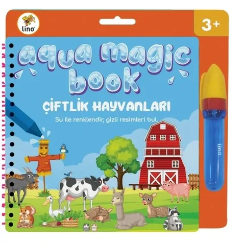 Lino Aqua Magic Malbuch - Wiederverwendbarer Wasserstift Spaß