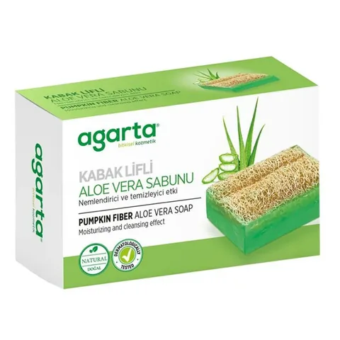 Agarta صابون أغارتا بألياف اليقطين والصبار 125 غرام