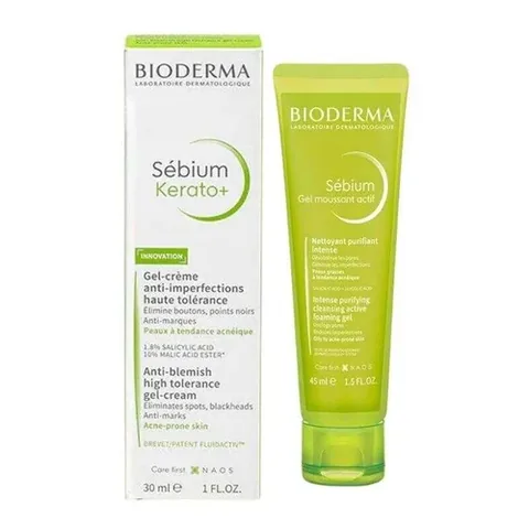 Гель-крем и пенящийся гель Bioderma Sebium 75 мл набор