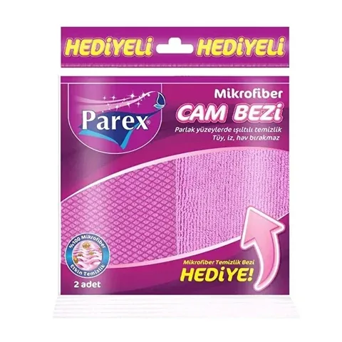 Салфетка для стекол Parex из микрофибры - без ворса, впитывающая, прочная