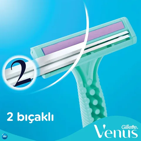 Gillette ماكينة حلاقة جيليت سيمبلي فينوس 2 للنساء للاستخدام مرة واحدة عبوة من 4 قطع