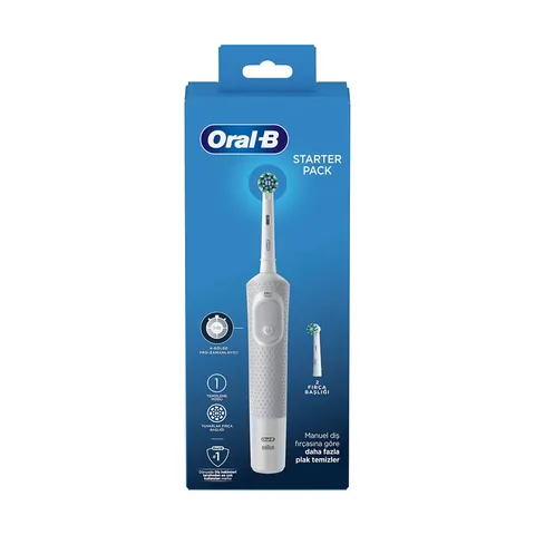 Зубная щетка Oral-B D100 серого цвета с зарядным устройством + запасная головка