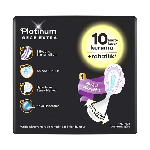 Orkid Platinum Night Extra (size 4) Sanitary Pad 5 pcs