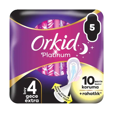 Orkid Platinum Night Extra (size 4) Sanitary Pad 5 pcs