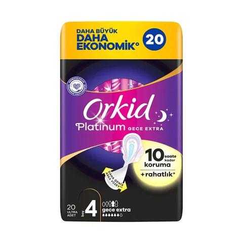 Прокладки гигиенические Orkid Platinum Night Extra (размер 4) 20 шт