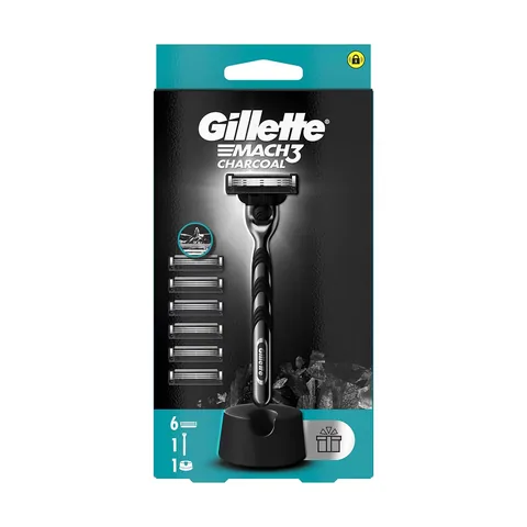 شفرات حلاقة جيليت M3 بالفحم + مجموعة شفرات احتياطية Gillette