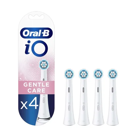 Oral-B iO Sanfte Pflege Zahnbürstenköpfe für empfindliches Zahnfleisch - 4er-Pack