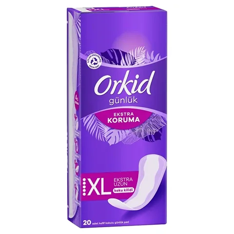 Orkid فوط أوركيد اليومية الطويلة جدًا للحماية الإضافية، 20 قطعة