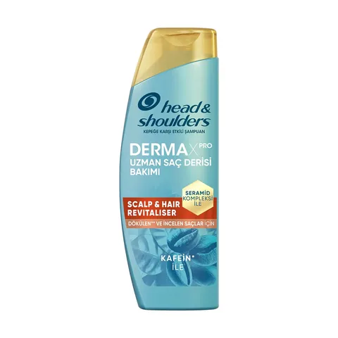 Head & Shoulders شامبو هيد آند شولدرز ديرماكس برو المنعش لفروة الرأس والشعر المضاد للقشرة مع الكافيين والسيراميد، 300 مل