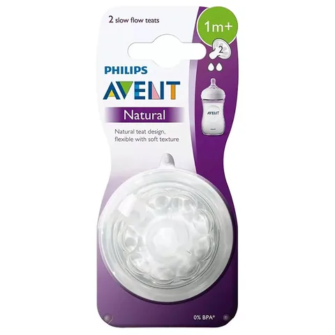 Philips Avent Natural Babyflasche Sauger 1+ Monate 2er Pack