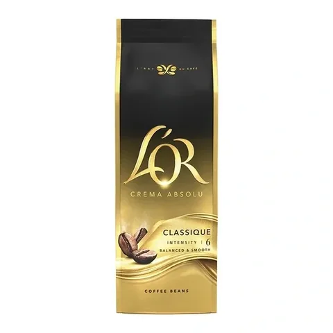 L'or Crema Kaffeebohnen 500g - Premium Reichhaltige Geschmacksrichtung
