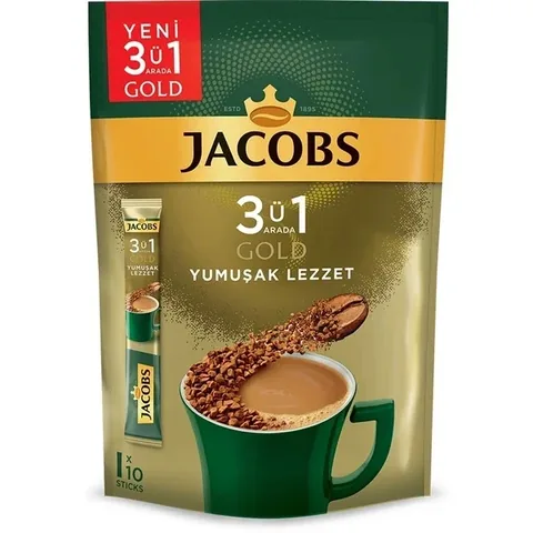 Jacobs جاكوبس 3 في 1 ناعمة، عبوة من 10 قطع، وزن 18 جرامًا