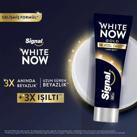 Signal معجون أسنان سيجنال وايت ناو تريبل باور جولد 75 مل