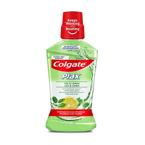 Colgate غسول الفم كولجيت بلاكس بالشاي والليمون الخالي من الكحول 500 مل