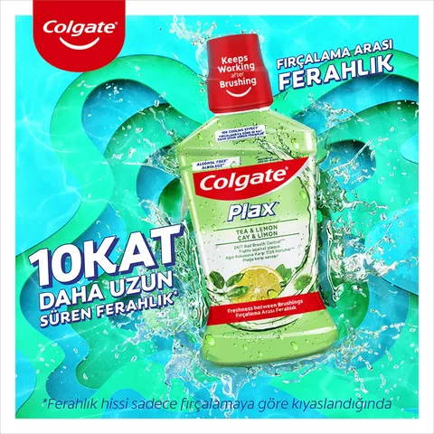 Colgate Plax Tea &amp; Lemon Alcohol-free Mouthwash 500 ml