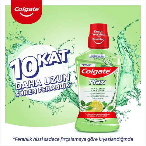Colgate Plax Tea &amp; Lemon Alcohol-free Mouthwash 500 ml