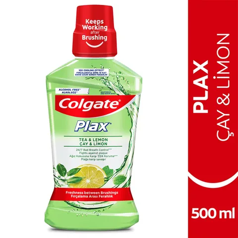Colgate Plax Tea &amp; Lemon Alcohol-free Mouthwash 500 ml