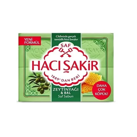 صابون صلب زيت الزيتون والعسل ٤ × ١٥٠ غ من هاسيساكير Hacı Şakir