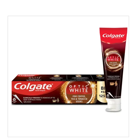 Colgate Optic White Zahnpasta für Kaffee- und Teeflecken 125ml
