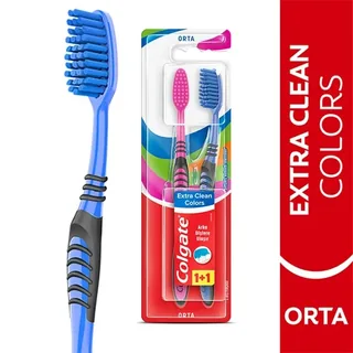 Colgate Extra Clean Colors Toothbrush 1+1