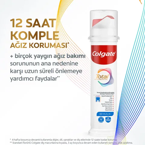 Colgate معجون أسنان كولجيت لتبييض الأسنان بالكامل بتصميم عملي 100 مل