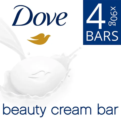 Dove صابون دوف بيوتي كريم الأصلي المرطب لبشرة ناعمة وملساء 4 × 90 جرام